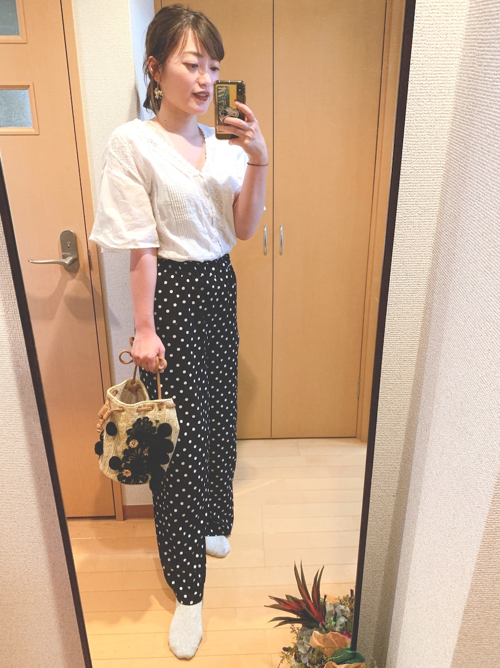 さいぴー 　　　　Maison IENA 日本製　上品マニーレースブラウス Maison IENA メゾンイエナ 日本製 上品マニーレースブラウス