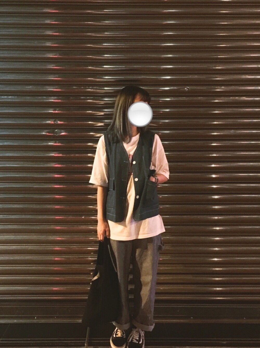 「summer、denim、casual、CASIO、VANS、VANSのスニーカー、90’s、simple、streetstyle、夏コーデ」｜「korea brandのアイテム（その他パンツ、その他）」を使った、HCさん（レディース・161cm）の夏コーディネートの1枚目の写真