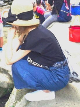 「adidas（アディダス）の【adidas】 オリジナルス スーパースタースリッポン[Superstar Slip On W]◆（スリッポン）」を使った、mitosaさん（レディース・154cm）の冬コーディネート