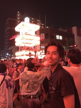 「お祭り」｜「アイテム（アクセサリー）」を使った、佐野佑太 / Yuta Sanoさん（メンズ・180cm）の秋コーディネート