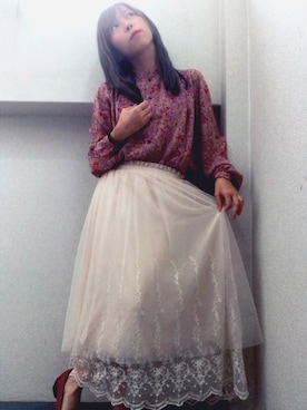 「アイテム（スカート）」を使った、松下 歩🤪さん（レディース・145cm）の夏コーディネート