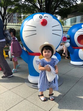 「next（next）のアイテム（帽子）」を使った、nanaironmikoさん（キッズ・70cm）の夏コーディネート