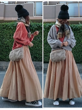 「sankyo shokai（サンキョウショウカイ）のアイテム（バッグ）」を使った、マルルン♪ さん（レディース・159cm）の秋コーディネート