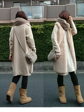 「sankyo shokai（サンキョウショウカイ）のアイテム（バッグ）」を使った、マルルン♪ さん（レディース・159cm）の冬コーディネート
