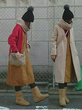 「sankyo shokai（サンキョウショウカイ）のアイテム（バッグ）」を使った、マルルン♪ さん（レディース・159cm）の冬コーディネート