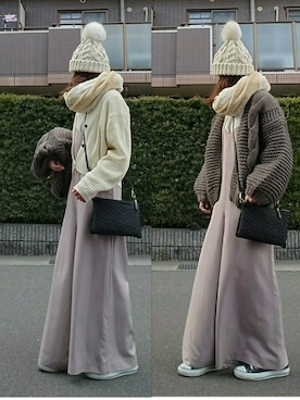 「CONVERSE（コンバース）のconverse コンバース ALL STAR 100 COLORS OX オールスター 100 カラーズ オックス 32861791 BLACK（スニーカー）」を使った、マルルン♪ さん（レディース・159cm）の冬コーディネート