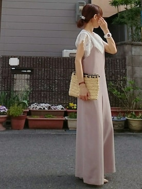 「URBAN RESEARCH（アーバンリサーチ）のアイテム（クラッチバッグ）」を使った、マルルン♪ さん（レディース・159cm）の夏コーディネート