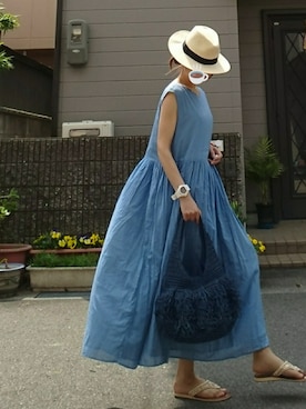 「reca（レカ）のアイテム（帽子）」を使った、マルルン♪ さん（レディース・159cm）の春コーディネート