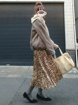 「SENSE OF PLACE by URBAN RESEARCH（センスオブプレイスバイアーバンリサーチ）の2WAYファーブルゾン∴（ブルゾン）」を使った、マルルン♪ さん（レディース・159cm）の冬コーディネート