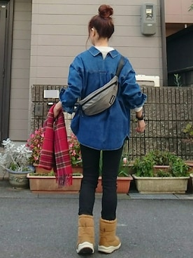 「SHIPS（シップス）のアイテム（ブーツ）」を使った、マルルン♪ さん（レディース・159cm）の冬コーディネート