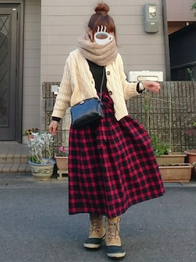 「アイテム（ミリタリージャケット）」を使った、マルルン♪ さん（レディース・159cm）の冬コーディネート
