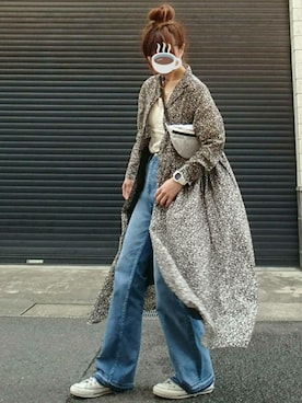 「ヤヌーク」｜「アイテム（アナログ腕時計）」を使った、マルルン♪ さん（レディース・159cm）の春コーディネート