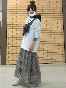 「にゃー」｜「アイテム（ワンピース/ドレス）」を使った、マルルン♪ さん（レディース・159cm）の春コーディネート