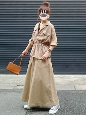 「Chaco closet（チャコ クローゼット）のリラクシングAラインフレアワイドパンツ（その他パンツ）」を使った、マルルン♪ さん（レディース・159cm）の夏コーディネート