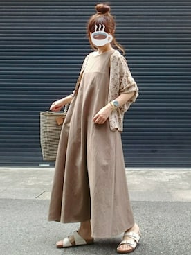 「SonnyLabel」｜「アイテム（アナログ腕時計）」を使った、マルルン♪ さん（レディース・159cm）の夏コーディネート