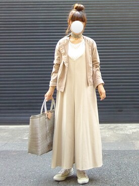 「ABITOKYO（アビトーキョー）のアイテム（オールインワン・サロペット）」を使った、マルルン♪ さん（レディース・159cm）の夏コーディネート