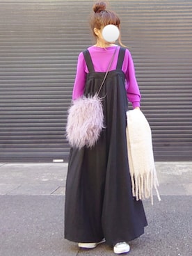 「ノーリーズ」｜「アイテム（オールインワン・サロペット）」を使った、マルルン♪ さん（レディース・159cm）の秋コーディネート