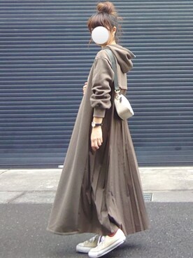 「アントマリーズ」｜「アイテム（アナログ腕時計）」を使った、マルルン♪ さん（レディース・159cm）の冬コーディネート