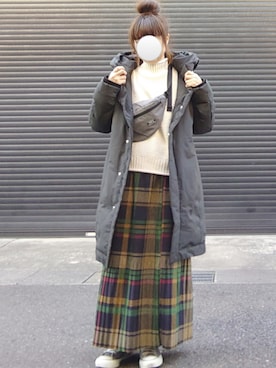 「EMMA  CLOTHES」｜「アイテム（ダウンジャケット/コート）」を使った、マルルン♪ さん（レディース・159cm）の冬コーディネート