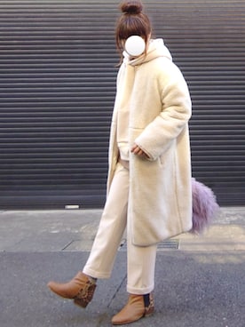 「NOLLEY’S（ノーリーズ）のアイテム（その他アウター）」を使った、マルルン♪ さん（レディース・159cm）の冬コーディネート