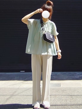 「AmbreNeige」｜「アイテム（アナログ腕時計）」を使った、マルルン♪ さん（レディース・159cm）の夏コーディネート