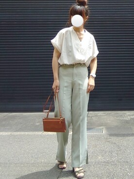 「アーバンリサーチ」｜「アイテム（アナログ腕時計）」を使った、マルルン♪ さん（レディース・159cm）の夏コーディネート