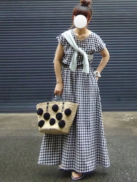 「アイテム（ビーチサンダル）」を使った、マルルン♪ さん（レディース・159cm）の夏コーディネート