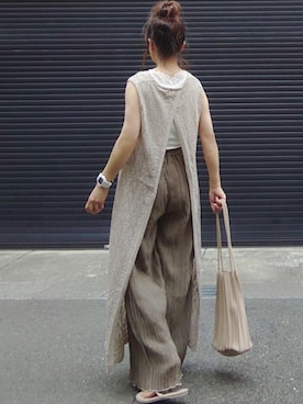 ワンピース ドレス リネン 麻 コーディネート Zozotown