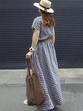 「SonnyLabel」｜「アイテム（アナログ腕時計）」を使った、マルルン♪ さん（レディース・159cm）の夏コーディネート