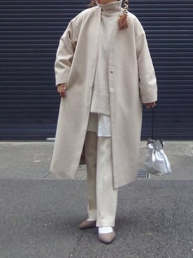 「crie conforto（クリーコンフォルト）のアイテム（ジャケット/アウター）」を使った、マルルン♪ さん（レディース・159cm）の冬コーディネート