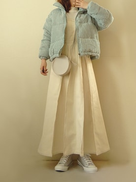 「ECRIRE（エクリール）のアイテム（その他アウター）」を使った、マルルン♪ さん（レディース・159cm）の冬コーディネート