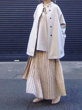 「w closet」｜「アイテム（その他アウター）」を使った、マルルン♪ さん（レディース・159cm）の冬コーディネート
