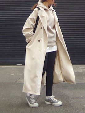 「URBAN RESEARCH Sonny Label（アーバンリサーチサニーレーベル）のポンチルーズパーカー2（Tシャツ/カットソー）」を使った、マルルン♪ さん（レディース・159cm）の冬コーディネート