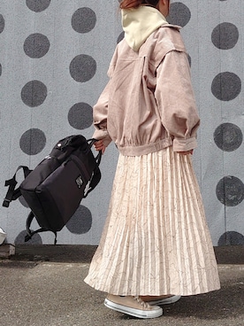 「w closet（ダブルクローゼット）のドロップショルダーBIGブルゾン（ブルゾン）」を使った、マルルン♪ さん（レディース・159cm）の春コーディネート