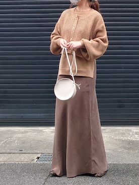 「ISOOK（アイスー）のアイテム（スカート）」を使った、マルルン♪ さん（レディース・159cm）の春コーディネート