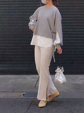 「White Collection（ホワイトコレクション）のアイテム」を使った、マルルン♪ さん（レディース・159cm）の春コーディネート