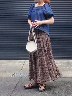 「sakishimatokyo（サキシマトーキョー）のアイテム（アクセサリー）」を使った、マルルン♪ さん（レディース・159cm）の春コーディネート