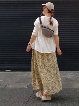 「AmbreNeige」｜「アイテム（キャップ）」を使った、マルルン♪ さん（レディース・159cm）の春コーディネート