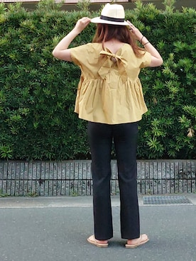 「sakishimatokyo」｜「アイテム（スラックス）」を使った、マルルン♪ さん（レディース・159cm）の春コーディネート