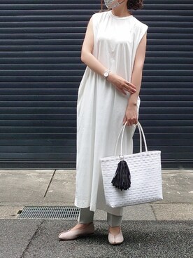 「FORK&SPOON」｜「アイテム（スラックス）」を使った、マルルン♪ さん（レディース・159cm）の春コーディネート