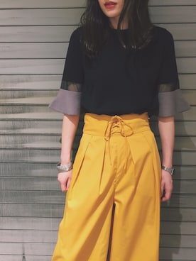 「アイテム（バングル/リストバンド）」を使った、sanaさん（レディース・169cm・20代）の夏コーディネート