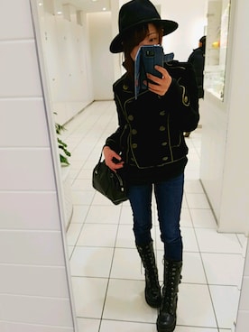 「Crushable（クラッシャブル）のアイテム」を使った、shinraさん（レディース・146cm）の冬コーディネート