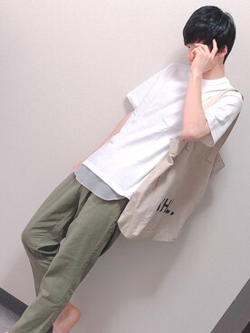 Mhl 32 L Ca Tote トートバッグを使ったメンズ人気ファッションコーディネート Wear