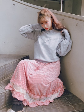 トレーナー/スウェット Swankiss - swankiss lace sweat TOPS Swankiss（スワンキス）の「PN lace sweat TOPS（スウェット）」 - WEAR