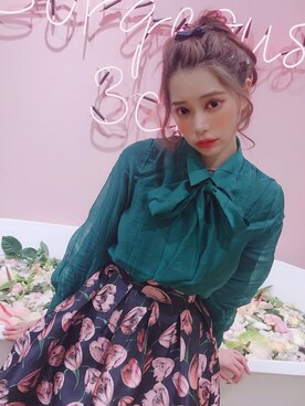 「NADIA（NADIA）のアイテム（アクセサリー）」を使った、林田　沙綾さん（レディース・162cm）の冬コーディネート