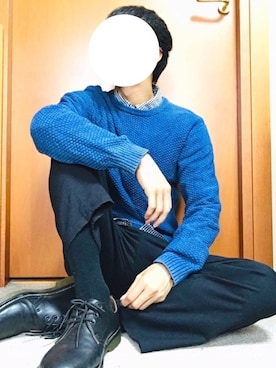 「QRESTON（クレストン）のアイテム」を使った、まるたさん（メンズ・173cm）の秋コーディネート