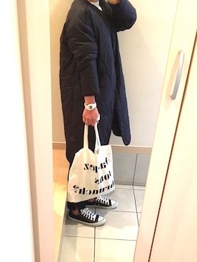 「FOREVER 21（フォーエバー トゥエンティーワン）のアイテム（エコバッグ/サブバッグ）」を使った、りまりまさん（レディース・155cm）の秋コーディネート