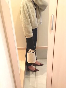 「MACPHEE（マカフィー）のアイテム（ブルゾン）」を使った、りまりまさん（レディース・155cm）の冬コーディネート