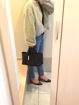 「MACPHEE（マカフィー）のアイテム（ブルゾン）」を使った、りまりまさん（レディース・155cm）の冬コーディネート