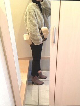「MACPHEE（マカフィー）のアイテム（ブルゾン）」を使った、りまりまさん（レディース・155cm）の冬コーディネート